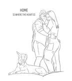 איור דיגיטלי - מתנה מקורית מתנה לבן זוג