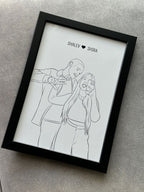 איור דיגיטלי - מתנה מקורית מתנה לבן זוג