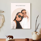 איור דיגיטלי - מתנה מקורית מתנה לבן זוג