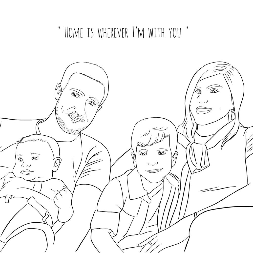 איור דיגיטלי - מתנה מקורית מתנה לבן זוג