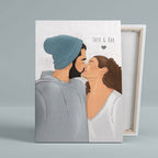 איור דיגיטלי - מתנה מקורית מתנה לבן זוג