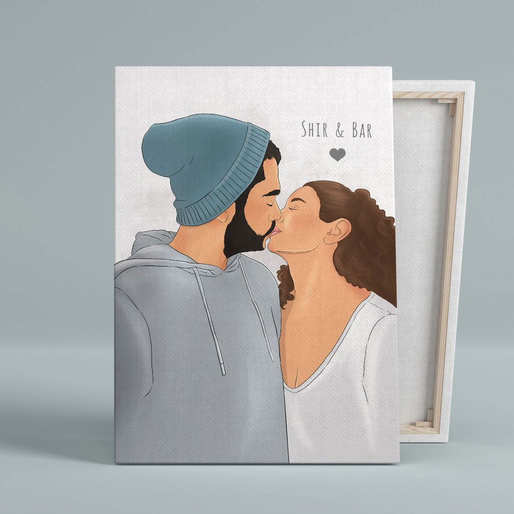 איור דיגיטלי - מתנה מקורית מתנה לבן זוג